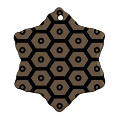 Black Bee Hive Texture Snowflake Ornament (Two Sides)