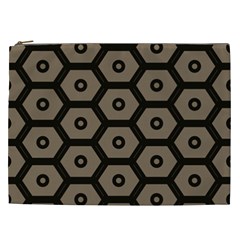 Black Bee Hive Texture Cosmetic Bag (XXL)