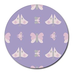 Butterfly Butterflies Merry Girls Round Mousepads