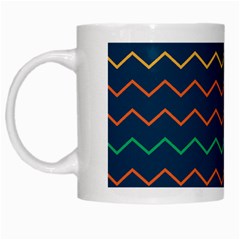 Pattern Zig Zag Colorful Zigzag White Mugs