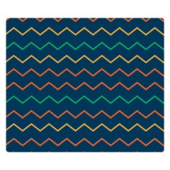 Pattern Zig Zag Colorful Zigzag Double Sided Flano Blanket (small) 