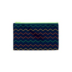 Pattern Zig Zag Colorful Zigzag Cosmetic Bag (xs)