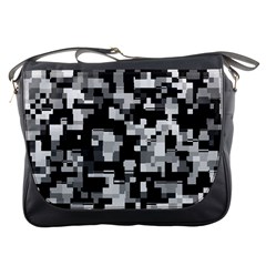 Noise Texture Graphics Generated Messenger Bag by Sapixe