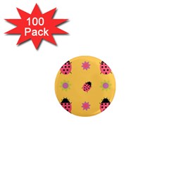 Ladybug Seamlessly Pattern 1  Mini Magnets (100 Pack)  by Sapixe
