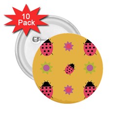Ladybug Seamlessly Pattern 2 25  Buttons (10 Pack)  by Sapixe