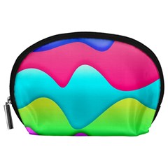 Lines Curves Colors Geometric Lines Accessory Pouch (large) by Sapixe