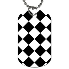 Grid Domino Bank And Black Dog Tag (one Side) by Sapixe