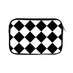 Grid Domino Bank And Black Apple Ipad Mini Zipper Cases by Sapixe