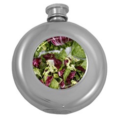 Salad Lettuce Vegetable Round Hip Flask (5 oz)