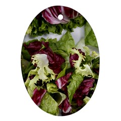 Salad Lettuce Vegetable Oval Ornament (Two Sides)