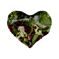 Salad Lettuce Vegetable Standard 16  Premium Heart Shape Cushions