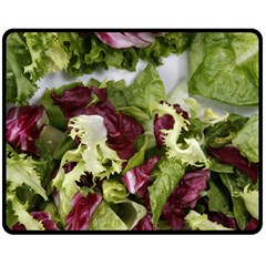 Salad Lettuce Vegetable Double Sided Fleece Blanket (Medium) 