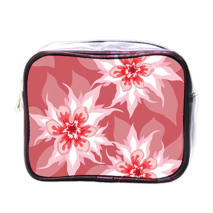 Flower Leaf Nature Flora Floral Mini Toiletries Bag (One Side)