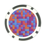 Squares Background Geometric Modern Poker Chip Card Guard Back