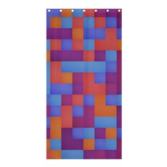 Squares Background Geometric Modern Shower Curtain 36  X 72  (stall)  by Sapixe