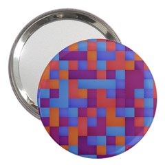 Squares Background Geometric Modern 3  Handbag Mirrors by Sapixe