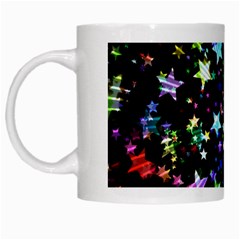 Christmas Star Gloss Lights Light White Mugs by Sapixe