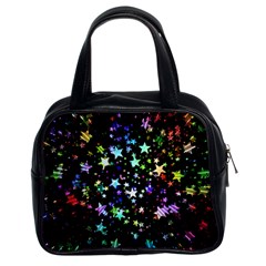 Christmas Star Gloss Lights Light Classic Handbag (two Sides)