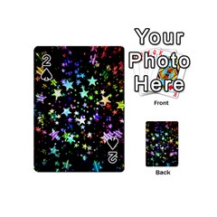 Christmas Star Gloss Lights Light Playing Cards 54 (mini) by Sapixe