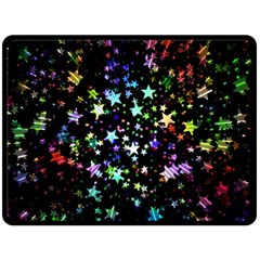 Christmas Star Gloss Lights Light Double Sided Fleece Blanket (large)  by Sapixe