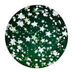 Christmas Star Advent Background Ornament (Round Filigree) Front