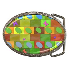 Easter Egg Happy Easter Colorful Belt Buckles