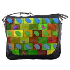 Easter Egg Happy Easter Colorful Messenger Bag