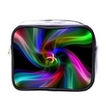 Abstract Art Color Design Lines Mini Toiletries Bag (One Side) Front