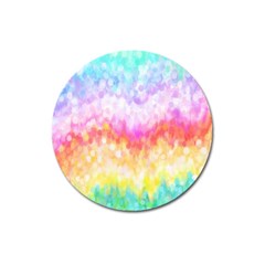 Rainbow Pontilism Background Magnet 3  (round)