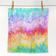 Rainbow Pontilism Background Face Towel