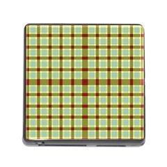 Geometric Tartan Pattern Square Memory Card Reader (square 5 Slot)