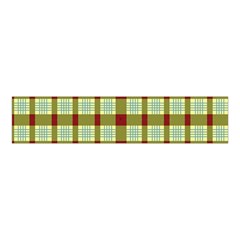 Geometric Tartan Pattern Square Velvet Scrunchie