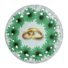 Rings Heart Love Wedding Before Ornament (round Filigree)