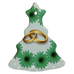 Rings Heart Love Wedding Before Christmas Tree Ornament (two Sides)