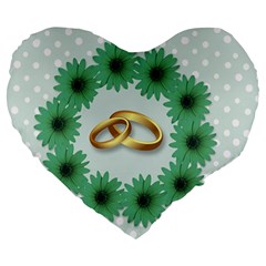 Rings Heart Love Wedding Before Large 19  Premium Heart Shape Cushions