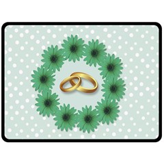 Rings Heart Love Wedding Before Double Sided Fleece Blanket (large) 