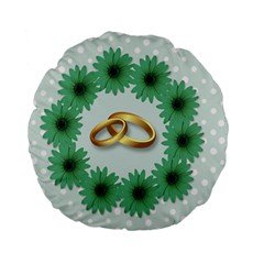 Rings Heart Love Wedding Before Standard 15  Premium Flano Round Cushions