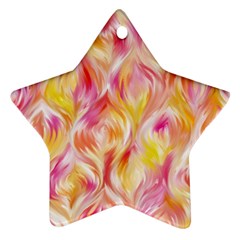 Pretty Painted Pattern Pastel Ornament (star)