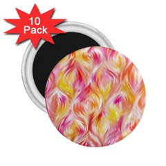 Pretty Painted Pattern Pastel 2 25  Magnets (10 Pack) 