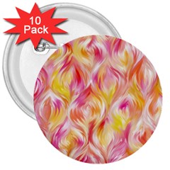 Pretty Painted Pattern Pastel 3  Buttons (10 Pack)  by Sapixe