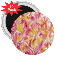 Pretty Painted Pattern Pastel 3  Magnets (10 Pack) 