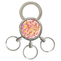 Pretty Painted Pattern Pastel 3-ring Key Chains