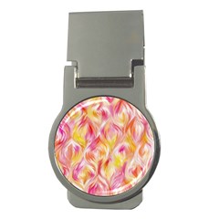 Pretty Painted Pattern Pastel Money Clips (round)  by Sapixe