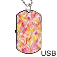 Pretty Painted Pattern Pastel Dog Tag Usb Flash (one Side) by Sapixe