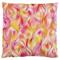 Pretty Painted Pattern Pastel Large Flano Cushion Case (one Side)