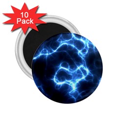Electricity Blue Brightness Bright 2 25  Magnets (10 Pack) 