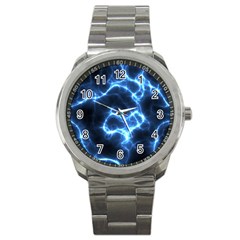 Electricity Blue Brightness Bright Sport Metal Watch