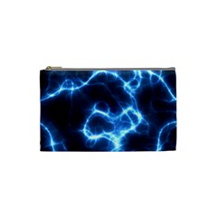 Electricity Blue Brightness Bright Cosmetic Bag (small)