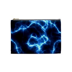 Electricity Blue Brightness Bright Cosmetic Bag (medium)