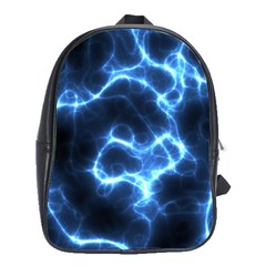 Electricity Blue Brightness Bright School Bag (large)